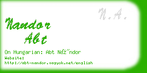 nandor abt business card